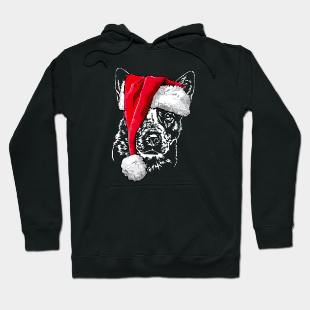 Funny Australian Cattle Dog Santa Christmas dog mom gift Hoodie by wilsigns